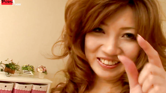 Busty Asian Redhead Strips and Toys Herself to Orgasm