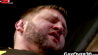 RUGBY STAR Devin Adams CONQUERS Colby Jansens BEARDY BUTT IN LOCKER ROOM ROMP