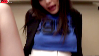 Korean Office Ladys Face Caked with Jizz After Insatiable Blowjob