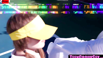 Clash porn video – Teenage Tennis Showdown A Furious Fucking FreeforAll