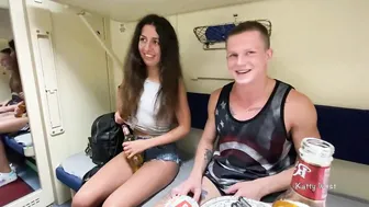 Train porn video – 2 men picked up a young cunt with mouth teens y.o. at the train