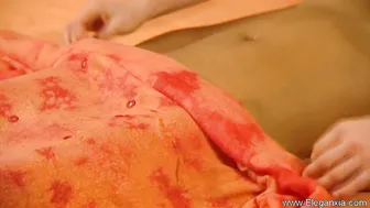Letting her Friend Rubs her Tired Body