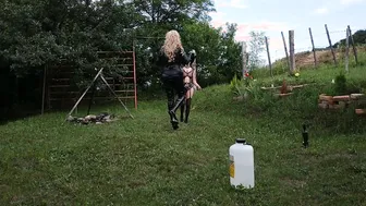 Cutie gothic dom trains her tgirl horseman pt1 HD