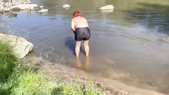 Tight Shorts Walk Piss then Outdoors Light Fun