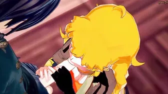 Yang Xiao Long deep throats penis and swallows cum - RWBY Cartoon.