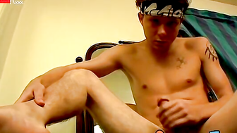 Straight to the Point Handsome Young Stud Bangs Himself into a Mesmerizing Mess