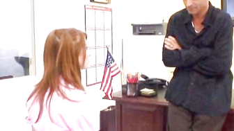 Principals Younger Sister Gets sloppily Fucked On Desk