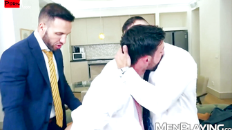 Triple Threat - Three Hunks Share Passionate Sex in Hot Sweaty Action