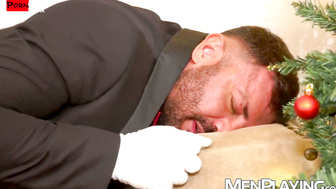 Merry X-Mas Blowjob - Hot Wife Surprises Husband With Sex On The Job