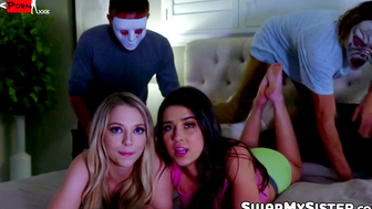 Steam Room Sex Adventure - Lilysweet69 & Kyliesexxxray Fucked by Stepbrother