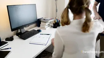 ROMANTIC BF SURPRISED SCHOOL GIRL WHILE DOING HOMEWORK