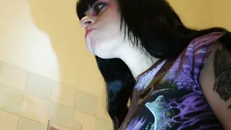 Sub watching his dominatrix brushing her teeth pt2 HD