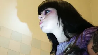 Sub watching his dominatrix brushing her teeth pt2 HD