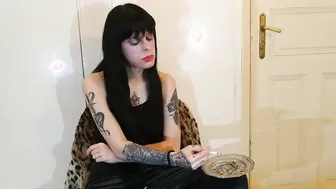Goddess gothic dom smoking pt1 HD
