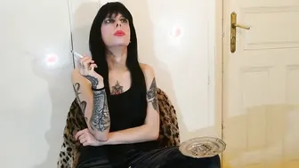 Goddess gothic dom smoking pt1 HD