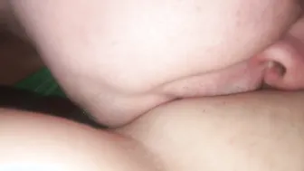 Licked juicy and irresistible cunt. Cunnilingus. clitoris licking