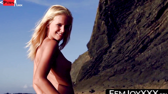 Blonde Bombshell porn video – Sultry Summer Seduction Watch as Blonde Bombshell Bares It All on the Beach