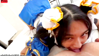 The Divine Slam Jab Ryu Takes Down Chun Li in a Creampie Showdown!