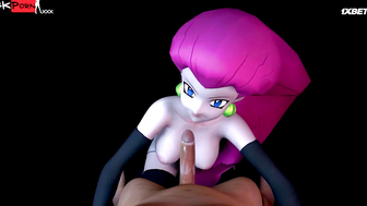 Джесси из Team Rocket и милфа Dexter занимаются сексом с незнакомцем 1 серия