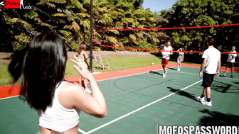 Sweaty Bikini Bods! Busty Anais Amore Scores Big with Monster Cock in Sizzling Volleyball Action!