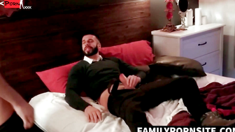 Stepdad goes all in on oral sex with teenage daughter