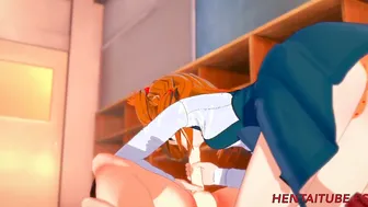 Evangelion Animated - Shinji Fucks Asuka into Classroom