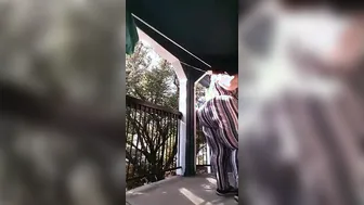 ENORMOUS BOOTY BLONDE into STRIPES