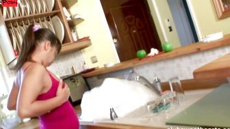 CumStorming the Kitchen A Teens Dilemma