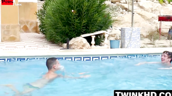 Bareback Bonfire Two Young Thugs Unleash Their Lust by the Poolside