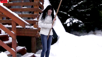 Snowed In with a SexStarved Teen Watch as She Gets Plowed by Frosty Weather