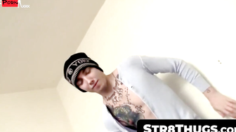 Str8Thugs.com  Hairy Muscle Stud Blinx Teases with Sexy Solo Action