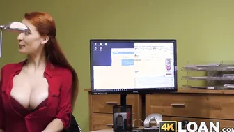 Goddess with huge breasts has her vagina pounded by a fake loan