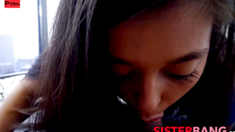 sinful stepsister sizzles with stepbros manhood and semen in realtime perspective