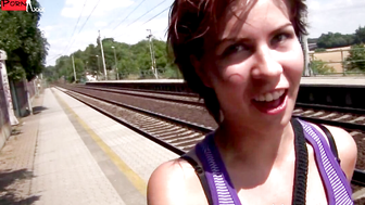 Railway Passion Nikitas Torrid Encounter with a Hung Young Lover