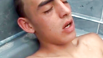 Latino Laden Raw Bathroom Fuckfest with Handsome Homo