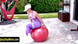 Sexy Stepmom Sandys Thick Tits and Juicy Booty Lap Dance