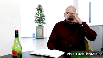 Petite Eye Candy 19 Experiences Her First CumFaced Christmas