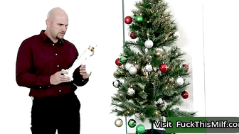 Petite Eye Candy 19 Experiences Her First CumFaced Christmas