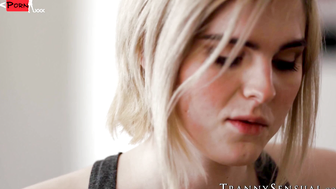 Tempting Daddy TS Ella Hollywood Teases Ricky Larkins Hard Dick