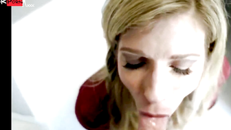Mein süßes Blondes  Einedownthethroat Fußfick Show