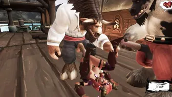 2 Monster Bulls were Boned by a Poor Women on a Ship