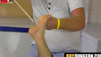 "Boy Dungeon Domination: Sub Slave Gets Rough Bondage Lesson From Master"