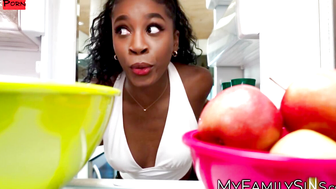 Nicole Kitt and Destiny Mira A Steamy Kitchen Threesome