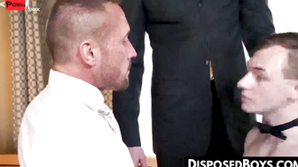 Group-Orgasm Party! Hardcore Anal Threesome with Hunks & Petite Blonde