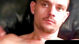SteamySlam.com  Raw stud pounds his pulsating rod while laying down intense