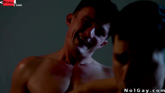 Senior gentlemens lustful night with handsome, older roommates