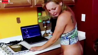 Stepmom Loves Anal! Her First Time With Two Men!