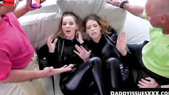 "Foursome Frenzy #2 - Step-Daughter's Pussies Drill Hard In A Wild Orgy"
