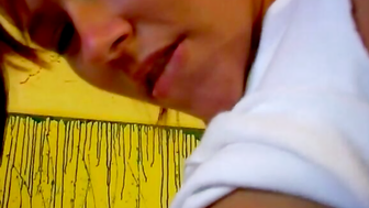 "Lesbians Share Passionate Paint Job - Female Friendship Turns Sexual"