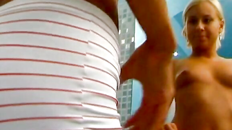 "Sexy MILF Shower & Solo Play - Hottie Blonde Babe Fingering Pussy"